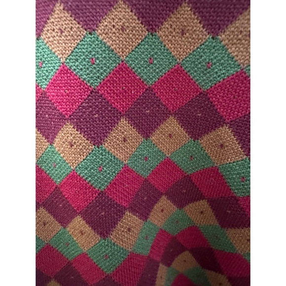 Vtg 60s 70s Multicolor Geometric Print Hip Hugger Pants M - Picture 3 of 10